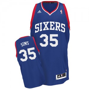 Philadelphia 76ers #35 Adidas Alternate Bleu royal Swingman Maillot d'équipe de NBA préférentiel - Henry Sims pour Homme