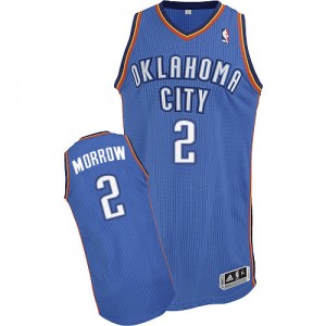 Oklahoma City Thunder Anthony Morrow #2 Road Authentic Maillot d'équipe de NBA - Bleu royal pour Homme