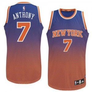 Maillot NBA Authentic Carmelo Anthony #7 New York Knicks Resonate Fashion Bleu - Homme
