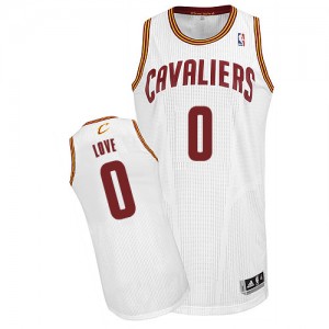 Cleveland Cavaliers #0 Adidas Home Blanc Authentic Maillot d'équipe de NBA en soldes - Kevin Love pour Enfants