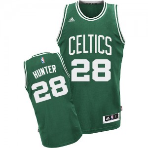 Maillot NBA Boston Celtics #28 R.J. Hunter Vert (No Blanc) Adidas Swingman Road - Homme