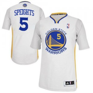 Maillot NBA Blanc Marreese Speights #5 Golden State Warriors Alternate Authentic Homme Adidas