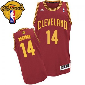 Maillot NBA Swingman Terrell Brandon #14 Cleveland Cavaliers Road 2015 The Finals Patch Vin Rouge - Homme