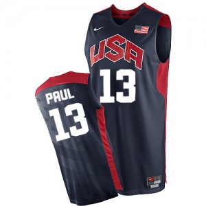 Team USA #13 Nike 2012 Olympics Bleu marin Swingman Maillot d'équipe de NBA sortie magasin - Chris Paul pour Homme