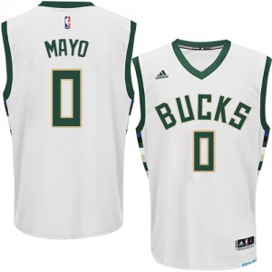 Milwaukee Bucks O.J. Mayo #0 Home Authentic Maillot d'équipe de NBA - Blanc pour Homme