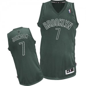 Maillot NBA Gris Joe Johnson #7 Brooklyn Nets Big Color Fashion Authentic Homme Adidas