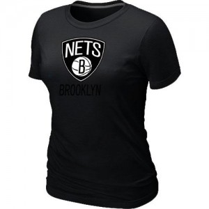 Tee-Shirt Noir Big & Tall Brooklyn Nets - Femme