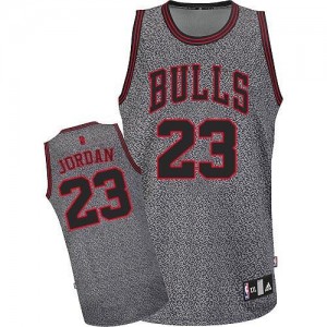 Maillot Adidas Gris Static Fashion Authentic Chicago Bulls - Michael Jordan #23 - Homme
