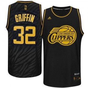 Maillot NBA Los Angeles Clippers #32 Blake Griffin Noir Adidas Authentic Precious Metals Fashion - Homme