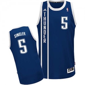 Oklahoma City Thunder Kyle Singler #5 Alternate Swingman Maillot d'équipe de NBA - Bleu marin pour Homme