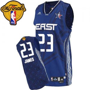 Maillot Adidas Bleu 2010 All Star 2015 The Finals Patch Authentic Cleveland Cavaliers - LeBron James #23 - Homme