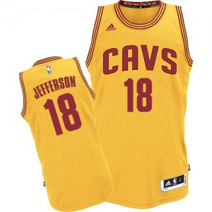 Cleveland Cavaliers Richard Jefferson #18 Alternate Authentic Maillot d'équipe de NBA - Or pour Homme