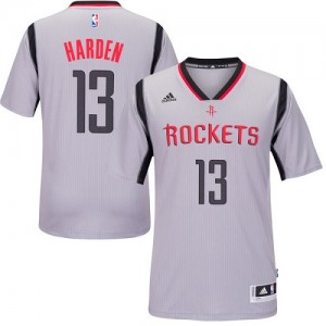 Maillot NBA Houston Rockets #13 James Harden Gris Adidas Swingman Alternate - Femme