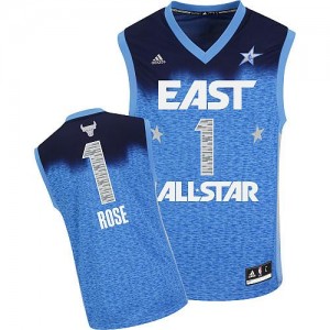 Chicago Bulls Derrick Rose #1 2012 All Star Swingman Maillot d'équipe de NBA - Bleu pour Homme