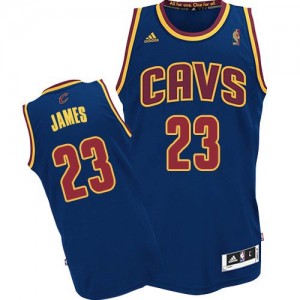 Maillot NBA Bleu marin LeBron James #23 Cleveland Cavaliers CavFanatic Authentic Homme Adidas