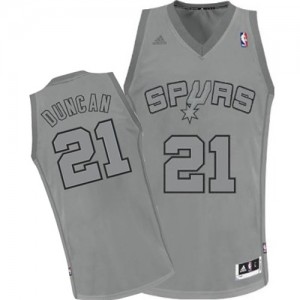 San Antonio Spurs Tim Duncan #21 Big Color Fashion Swingman Maillot d'équipe de NBA - Gris pour Homme