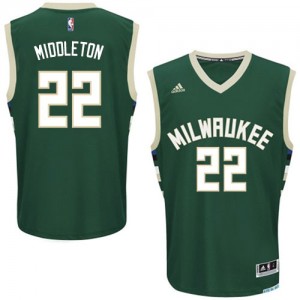 Milwaukee Bucks Khris Middleton #22 Road Swingman Maillot d'équipe de NBA - Vert pour Homme