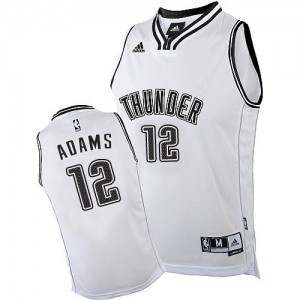Maillot NBA Oklahoma City Thunder #12 Steven Adams Noir Adidas Authentic Shadow - Homme