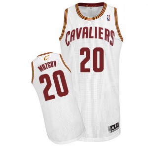 Cleveland Cavaliers #20 Adidas Home Blanc Authentic Maillot d'équipe de NBA pas cher en ligne - Timofey Mozgov pour Homme