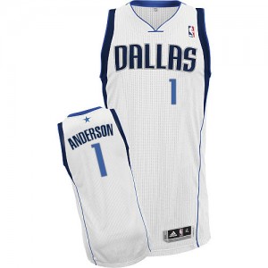 Maillot NBA Authentic Justin Anderson #1 Dallas Mavericks Home Blanc - Homme