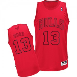 Maillot NBA Authentic Joakim Noah #13 Chicago Bulls Big Color Fashion Rouge - Homme