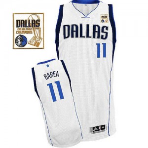Dallas Mavericks #11 Adidas Home Champions Patch Blanc Authentic Maillot d'équipe de NBA préférentiel - Jose Barea pour Homme