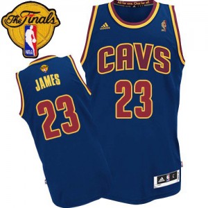 Maillot Adidas Bleu marin CavFanatic 2015 The Finals Patch Authentic Cleveland Cavaliers - LeBron James #23 - Homme