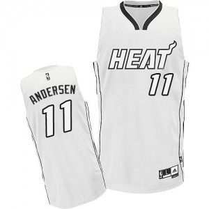 Maillot Adidas Blanc Authentic Miami Heat - Chris Andersen #11 - Homme