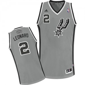 San Antonio Spurs #2 Adidas Alternate Gris argenté Swingman Maillot d'équipe de NBA sortie magasin - Kawhi Leonard pour Enfants