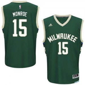 Milwaukee Bucks Greg Monroe #15 Road Swingman Maillot d'équipe de NBA - Vert pour Homme