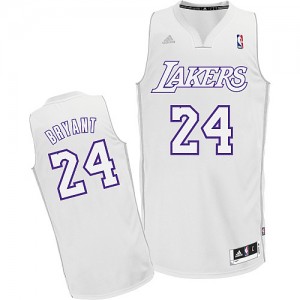 Maillot Swingman Los Angeles Lakers NBA Big Color Fashion Blanc - #24 Kobe Bryant - Homme