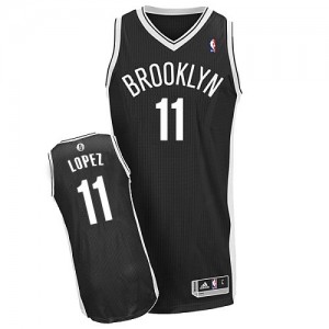 Brooklyn Nets Brook Lopez #11 Road Authentic Maillot d'équipe de NBA - Noir pour Homme