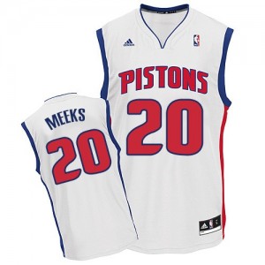 Detroit Pistons #20 Adidas Home Blanc Swingman Maillot d'équipe de NBA Peu co?teux - Jodie Meeks pour Homme