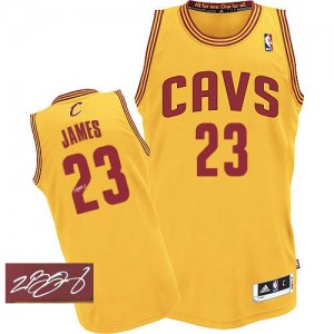 Cleveland Cavaliers #23 Adidas Alternate Autographed Or Authentic Maillot d'équipe de NBA Soldes discount - LeBron James pour Homme