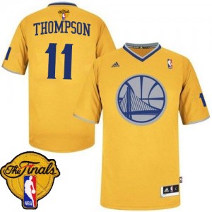 Maillot NBA Or Klay Thompson #11 Golden State Warriors 2013 Christmas Day 2015 The Finals Patch Swingman Homme Adidas