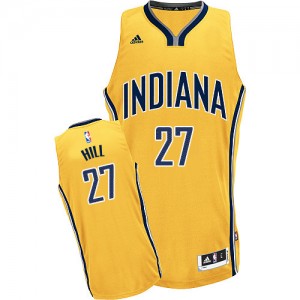 Maillot NBA Indiana Pacers #27 Jordan Hill Or Adidas Swingman Alternate - Homme