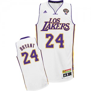 Maillot NBA Los Angeles Lakers #24 Kobe Bryant Blanc Adidas Swingman Latin Nights - Homme