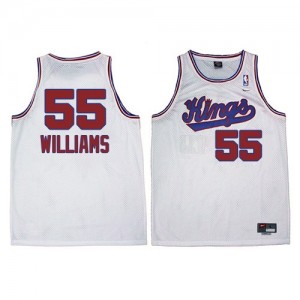 Sacramento Kings Jason Williams #55 New Throwback Authentic Maillot d'équipe de NBA - Blanc pour Homme