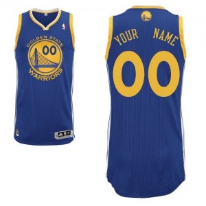 Maillot NBA Bleu royal Authentic Personnalisé Golden State Warriors Road Enfants Adidas