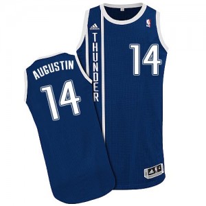 Oklahoma City Thunder D.J. Augustin #14 Alternate Authentic Maillot d'équipe de NBA - Bleu marin pour Homme