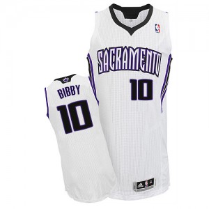 Maillot Authentic Sacramento Kings NBA Home Blanc - #10 Mike Bibby - Homme