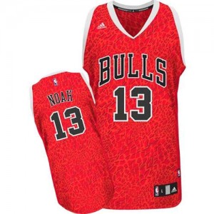 Maillot NBA Chicago Bulls #13 Joakim Noah Rouge Adidas Authentic Crazy Light - Homme