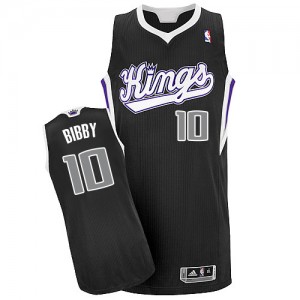 Sacramento Kings #10 Adidas Alternate Noir Authentic Maillot d'équipe de NBA en soldes - Mike Bibby pour Homme
