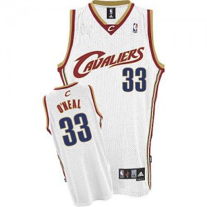 Cleveland Cavaliers Shaquille O'Neal #33 Throwback Authentic Maillot d'équipe de NBA - Blanc pour Homme