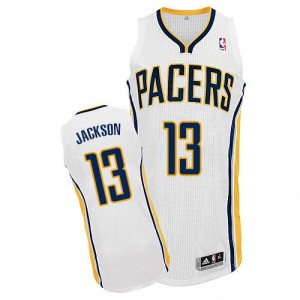 Maillot NBA Indiana Pacers #13 Mark Jackson Blanc Adidas Authentic Home - Homme