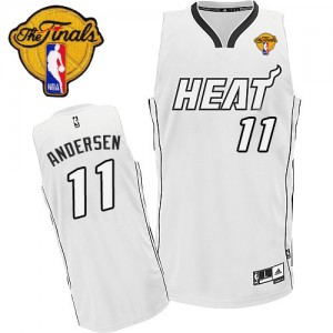 Maillot Adidas Blanc Finals Patch Authentic Miami Heat - Chris Andersen #11 - Homme