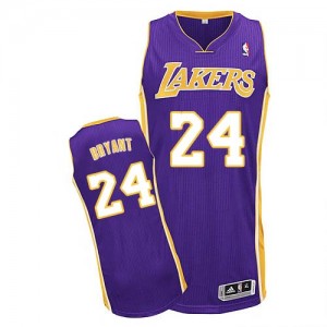 Maillot Authentic Los Angeles Lakers NBA Road Violet - #24 Kobe Bryant - Homme