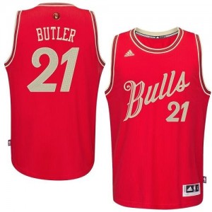 Chicago Bulls #21 Adidas 2015-16 Christmas Day Rouge Swingman Maillot d'équipe de NBA la vente - Jimmy Butler pour Homme