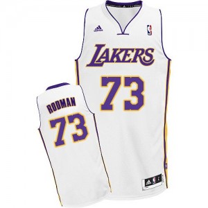 Maillot NBA Swingman Dennis Rodman #73 Los Angeles Lakers Alternate Blanc - Homme