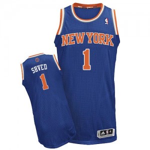 Maillot NBA Authentic Alexey Shved #1 New York Knicks Road Bleu royal - Homme